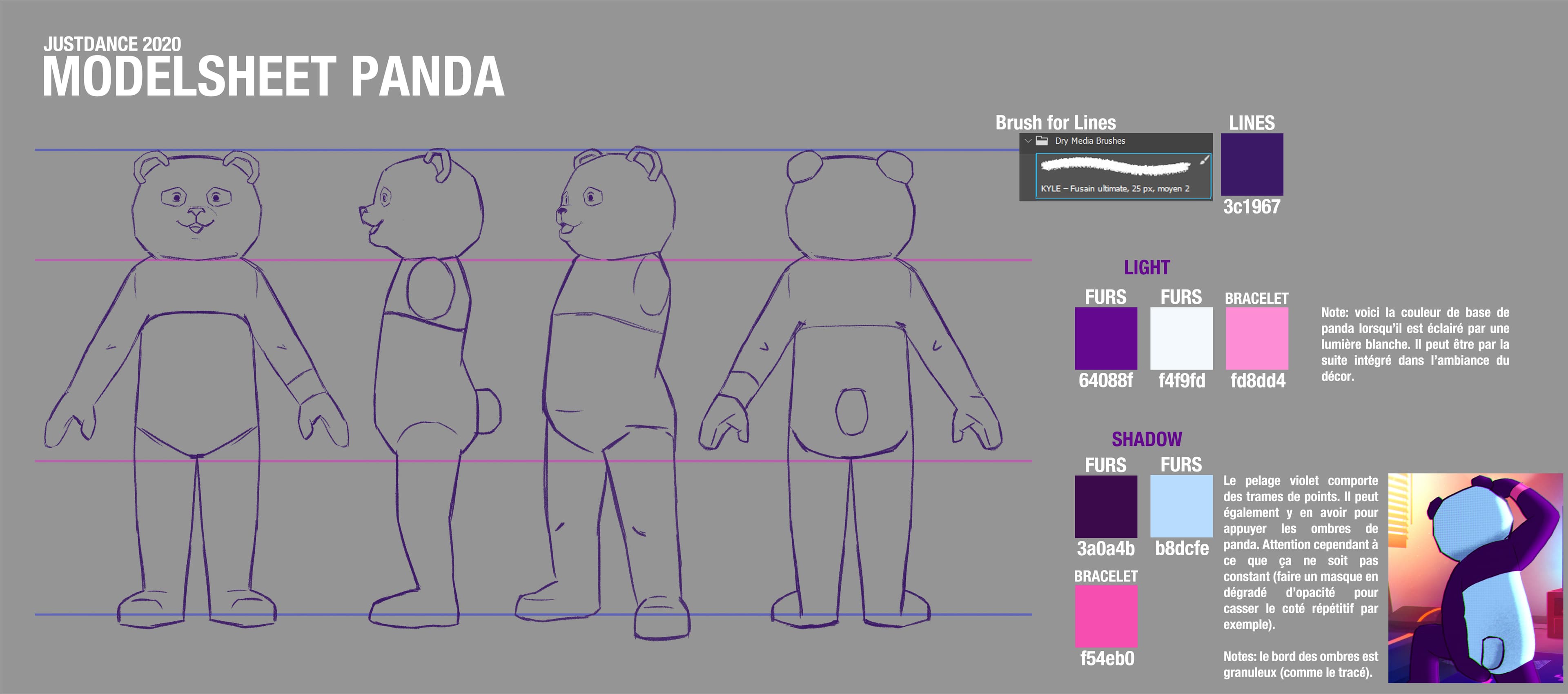 Just Dance Model Sheet Panda