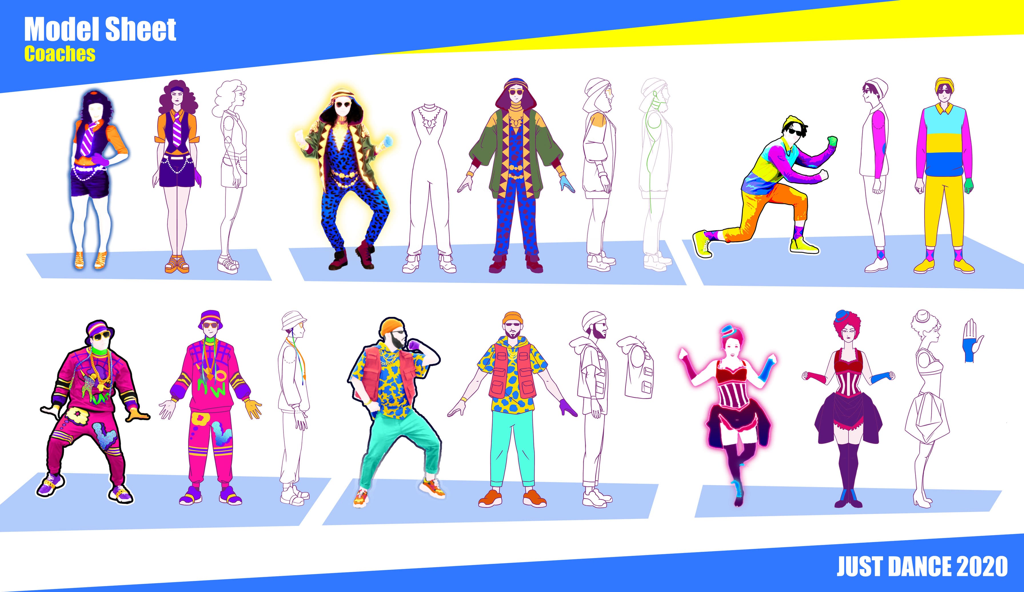 Just Dance 2020 Virtual Paradise Model Sheet